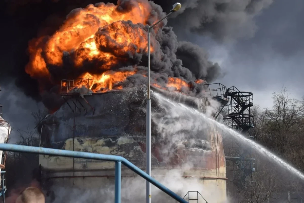 Ukraine drones set oil depot ablaze in Russia