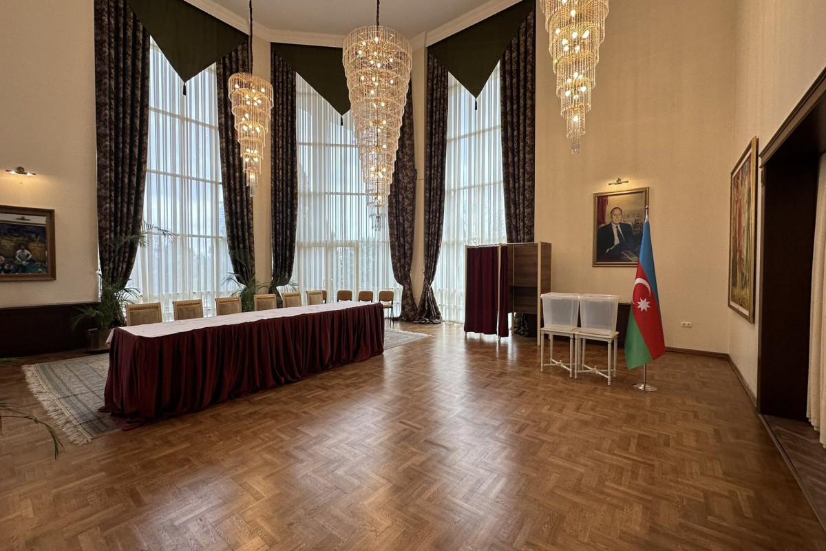 Azerbaijan's Embassy in Türkiye sets up polling station in connection with snap presidential elections -PHOTO 