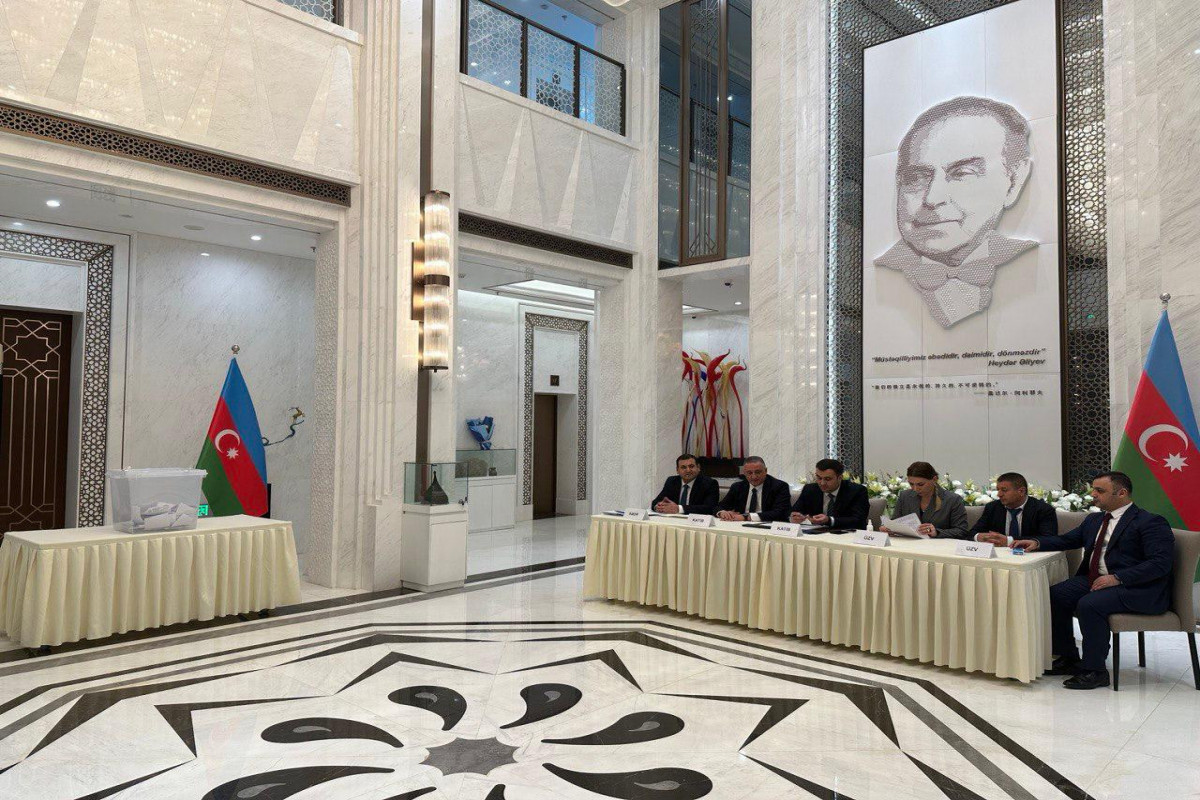 Voting process concluded in Embassy of Azerbaijan in China -PHOTO 