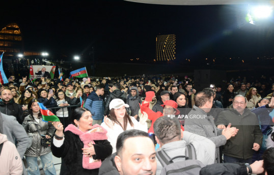 A concert in support of President Ilham Aliyev is being held in front of the Heydar Aliyev Center-PHOTOLENT 