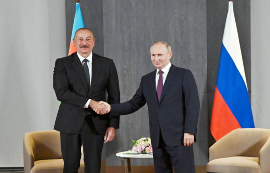 Ilham Aliyev, President of the Republic of Azerbaijan and Vladimir Putin, President of the Russian Federation 