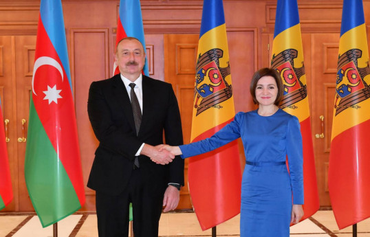 Ilham Aliyev, President of the Republic of Azerbaijan and Maia Sandu, President of Moldova