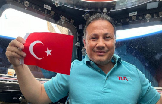 Turkish president thanks country’s 1st space traveler for successfully completing mission
