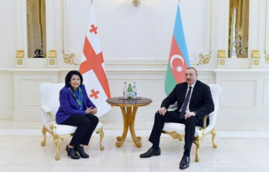 Salome Zourabichvili, President of Georgia and Ilham Aliyev, President of the Republic of Azerbaijan