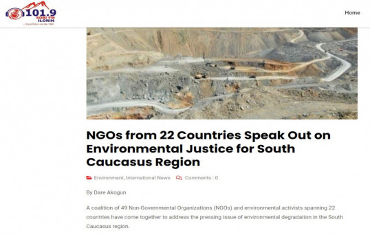 Nigeria’s state radio speaks out on threat to world from Armenia's violating its environmental obligations