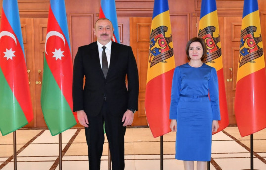 Ilham Aliyev, President of the Republic of Azerbaijan and Maia Sandu, President of Moldova