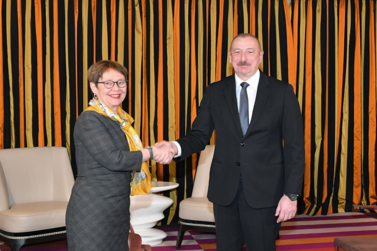 Odile Renaud-Basso, President of the European Bank for Reconstruction and Development and Ilham Aliyev, President of the Republic of Azerbaijan