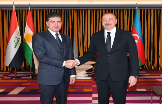 Nechirvan Barzani, President of the Kurdistan Region of Iraq and Ilham Aliyev, President of the Republic of Azerbaijan