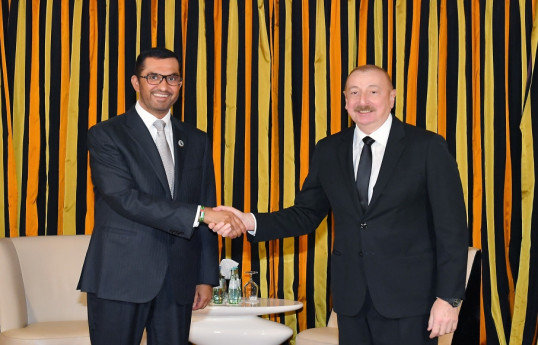 President of Azerbaijan Ilham Aliyev met with UAE Minister of Industry and Advanced Technology in Munich