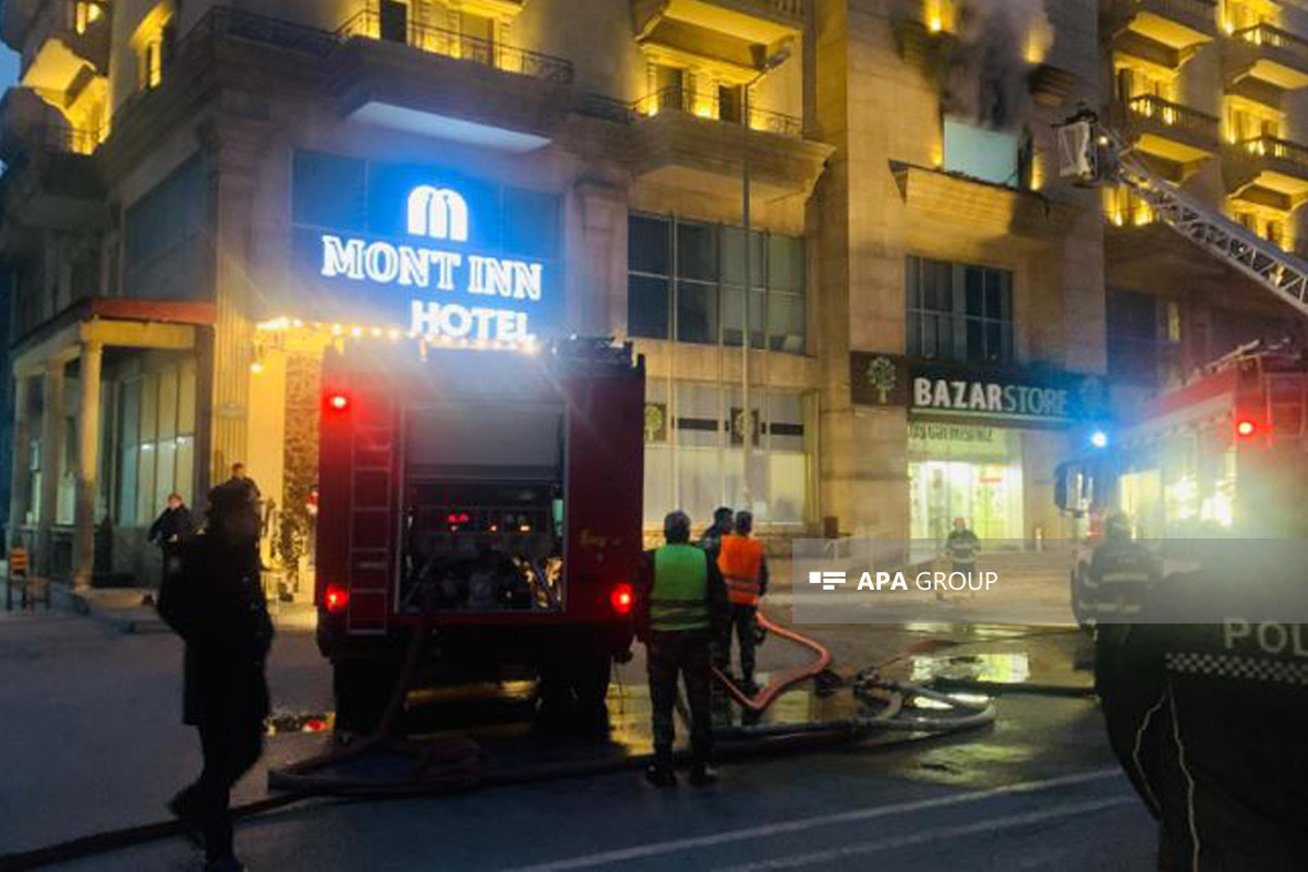 A fire broke out in a hotel in Baku-PHOTO 
