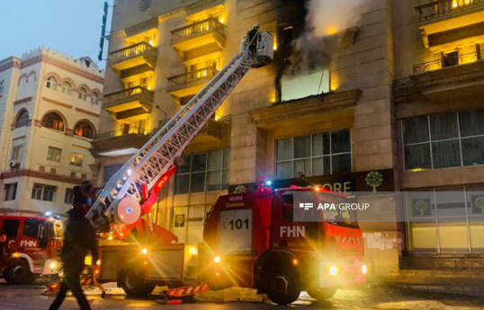 A fire broke out in a hotel in Baku-PHOTO 