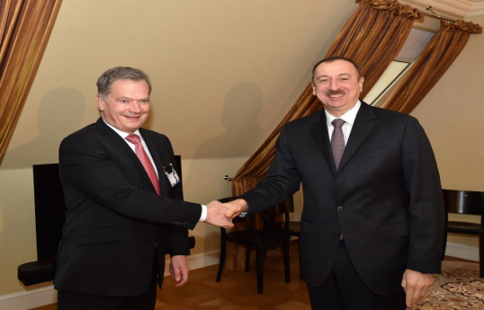 President of the Republic of Finland Sauli Niinistö and the President of the Republic of Azerbaijan Ilham Aliyev