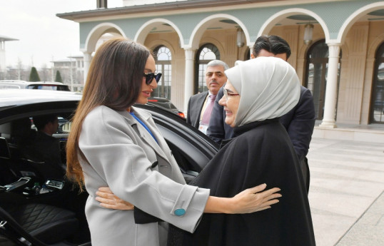 First Ladies of Azerbaijan and Türkiye held meeting in Ankara