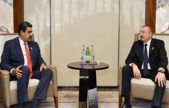 Nicolás Maduro, President of the Bolivarian Republic of Venezuela and Ilham Aliyev, President of the Republic of Azerbaijan
