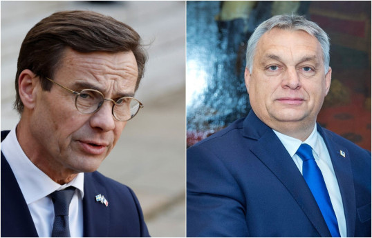 Ulf Kristersson, Prime Minister of the Kingdom of Sweden and Viktor Orbán, Prime Minister of Hungary