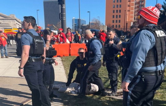 Two men charged with murder in shooting near Kansas City's Super Bowl rally