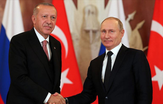 Recep Tayyip Erdogan, President of the Republic of Türkiye and Vladimir Putin, President of the Russian Federation