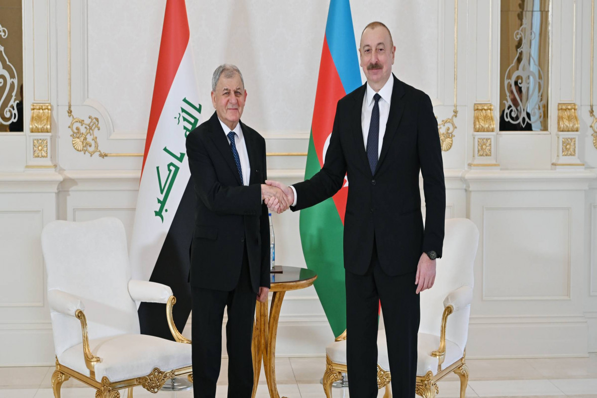 President of the Republic of Iraq Abdul Latif Rashid and President of the Republic of Azerbaijan Ilham Aliyev
