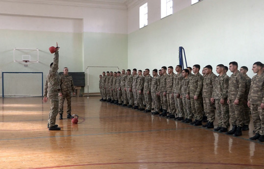 Azerbaijan's Combined Arms Army held kettlebell lifting championship among servicemen-PHOTO -VIDEO 
