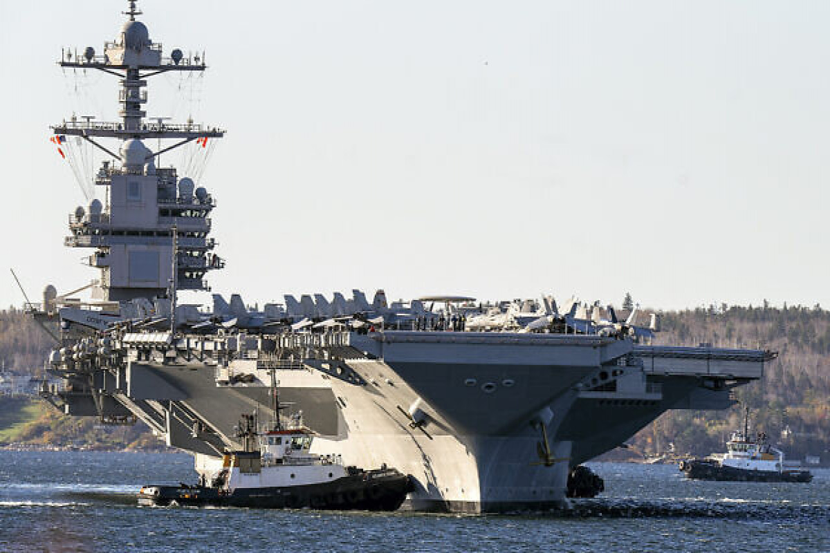 American aircraft carrier based at Israeli shores returns to U.S.