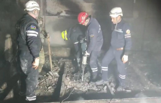 Search and rescue operation continues after explosion at workshop in Baku-PHOTO 