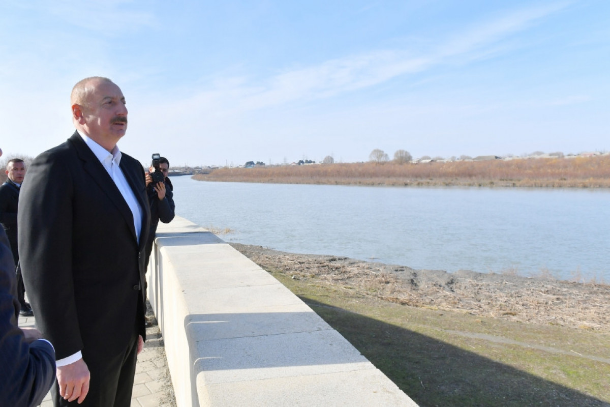 President Ilham Aliyev participated in ceremony for commissioning of drinking water supply systems in Neftchala-UPDATED 