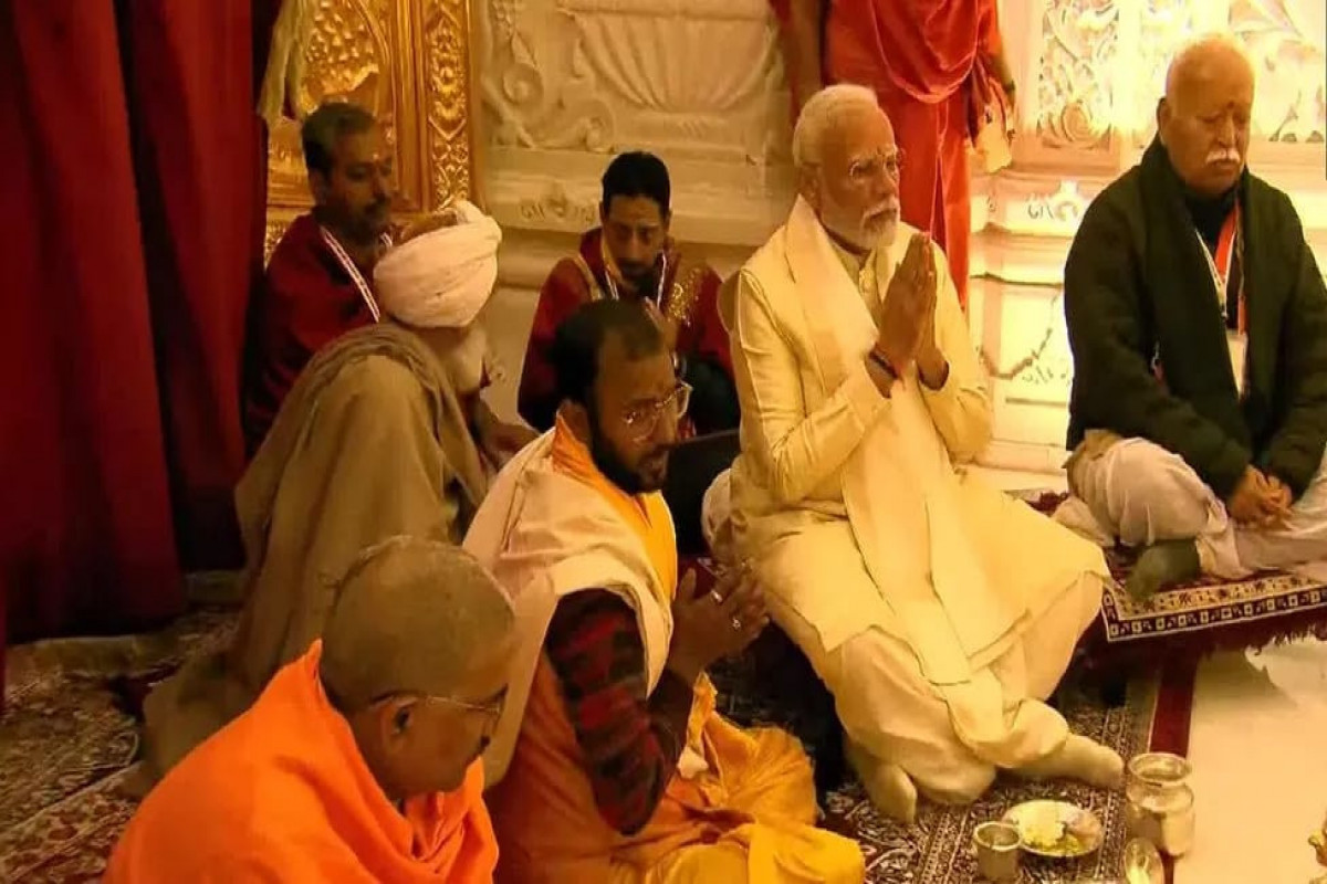 India PM opens grand temple on razed mosque site