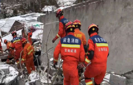 Dozens missing in southwest China landslide amid freezing temperatures