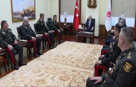 Turkish Defence Minister receives Azerbaijani generals-VIDEO 