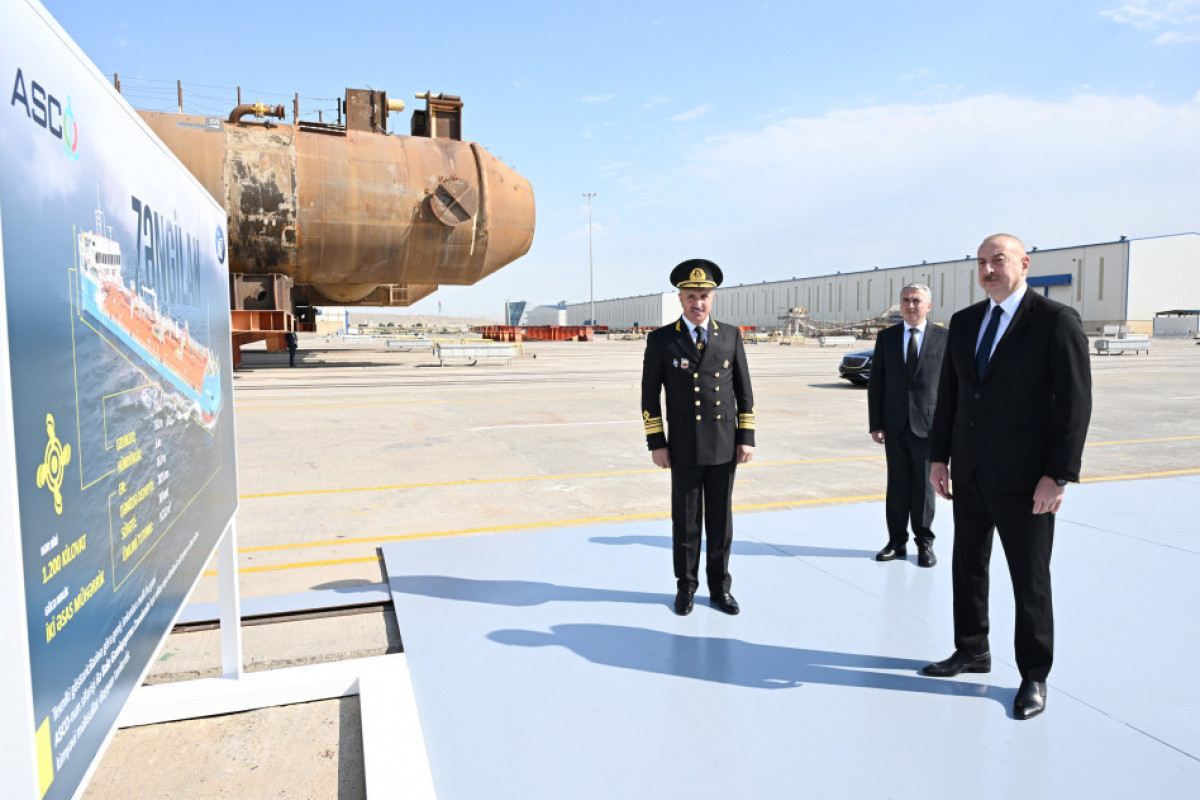 President Ilham Aliyev participated in ceremony to commission "Zangilan" tanker -UPDATED -PHOTO 