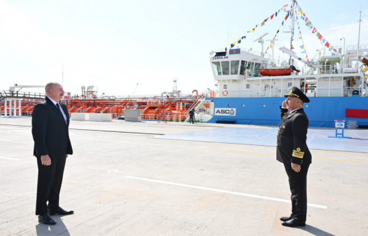 President Ilham Aliyev participated in ceremony to commission "Zangilan" tanker -UPDATED -PHOTO 