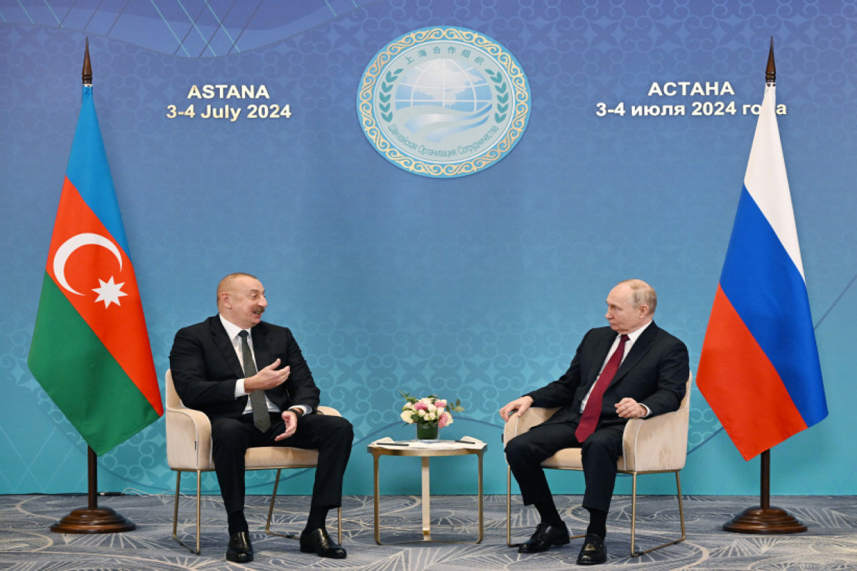 Ilham Aliyev, President of the Republic of Azerbaijan and Vladimir Putin, President of the Russian Federation