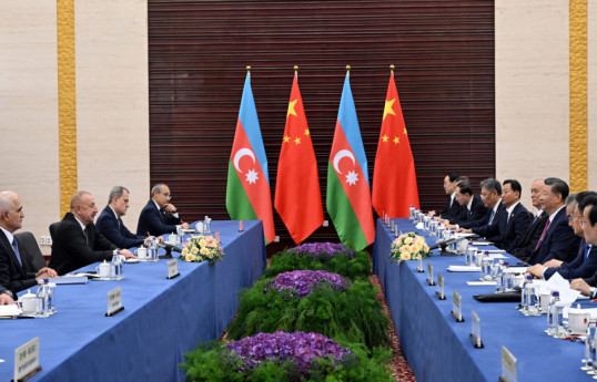Azerbaijani President Ilham Aliyev met with President of People's Republic of China Xi Jinping in Astana -UPDATED 