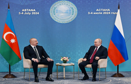 Ilham Aliyev, President of the Republic of Azerbaijan and Vladimir Putin, President of the Russian Federation