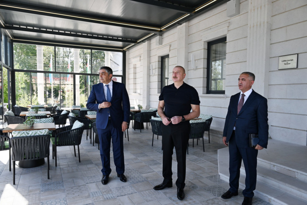President Ilham Aliyev attended inauguration of "Palace" hotel in Khankandi after major overhaul and restoration
