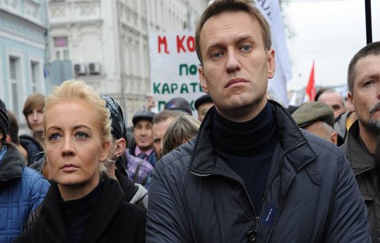 Yulia Navalnaya and Alexei Navalny