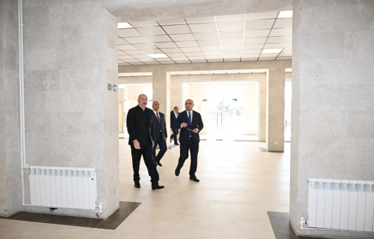 President Ilham Aliyev got familiarized with works done at Garabagh University in Khankandi
