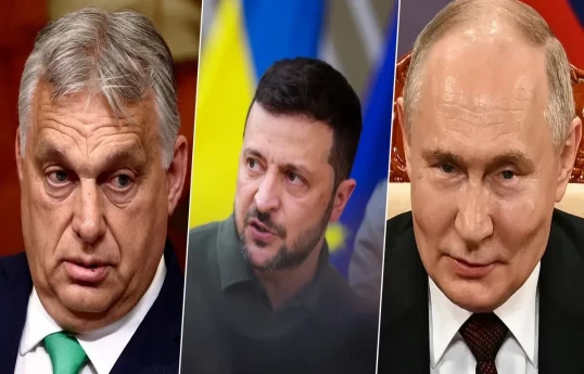 Viktor Orbán, Prime Minister of Hungary, Volodymyr Zelenskyy, President of Ukraine and Vladimir Putin, President of the Russian Federation