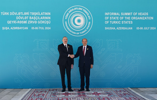 President Ilham Aliyev welcomed heads of state and government participating in Informal Summit of Heads of State of OTS in Shusha