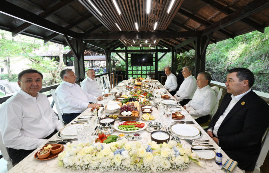 Dinner was hosted on behalf of President Ilham Aliyev in honor of heads of state and government of Organization of Turkic States in Shusha