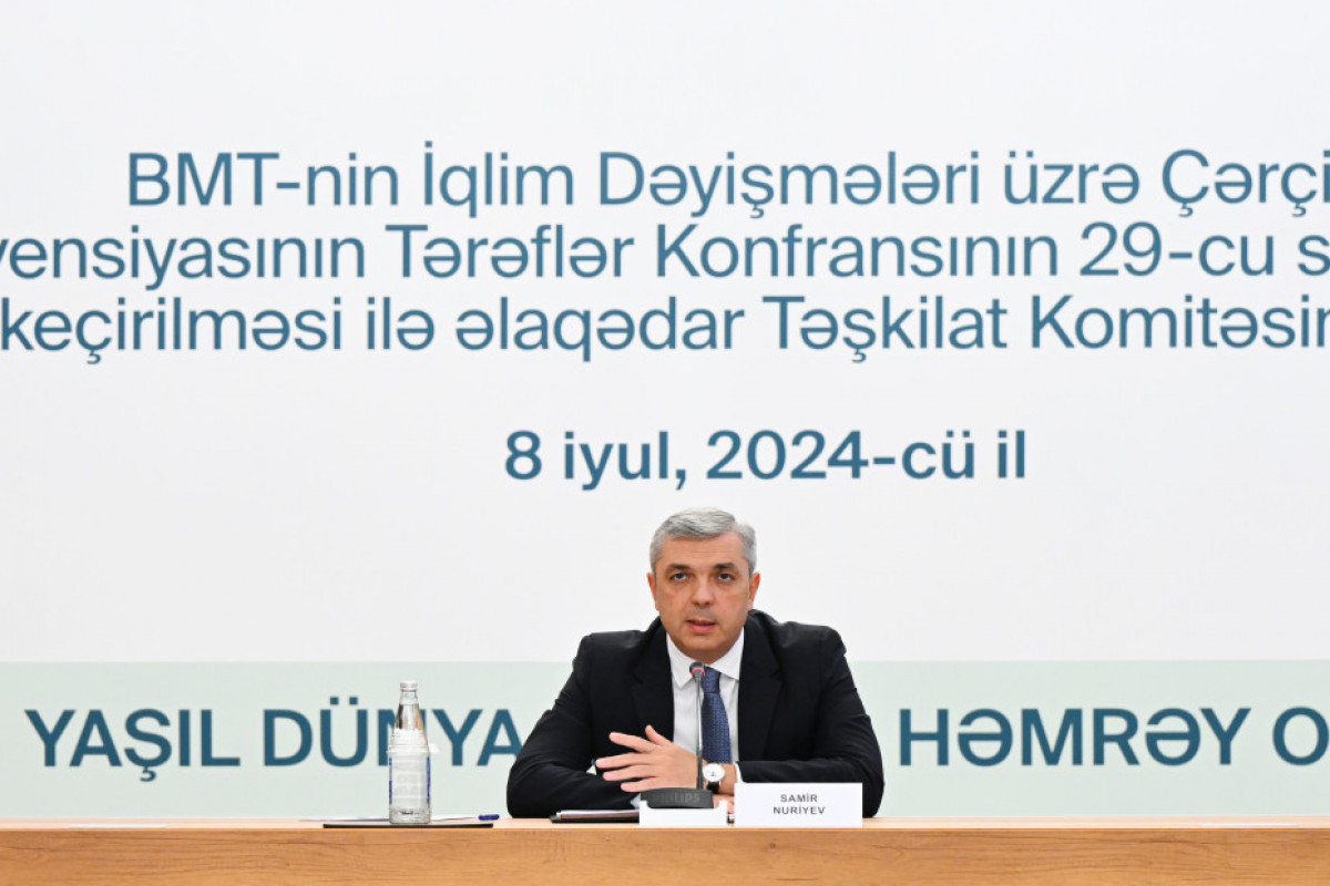 Samir Nuriyev, Head of the Presidential Administration of the Republic of Azerbaijan and Chairman of the Organizing Committee of the 29th session of the Conference of the Parties (COP29) to the UN Framework Convention on Climate Change (UNFCCC)