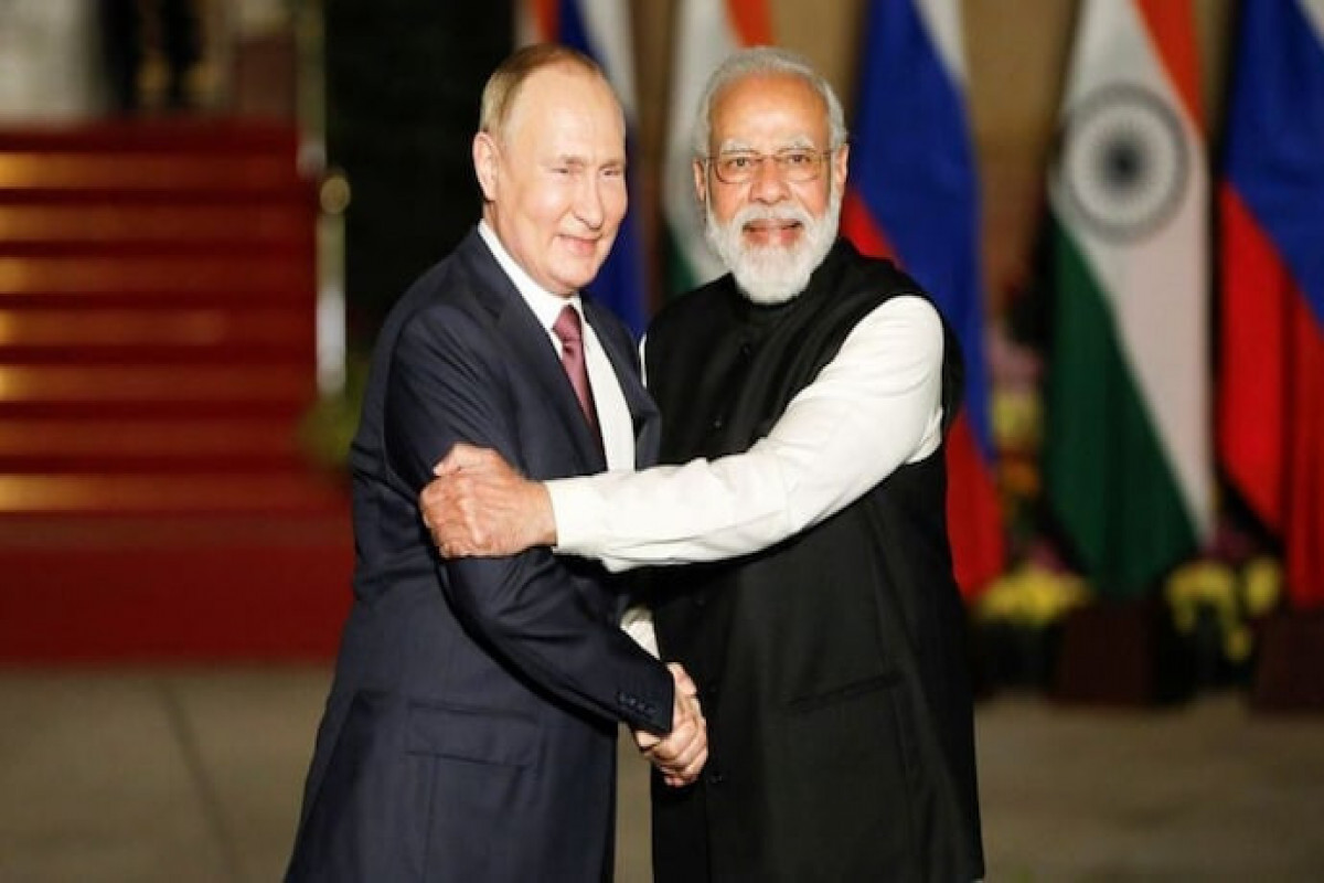 Vladimir Putin, President of the Russian Federation and Narendra Modi, Prime Minister of India