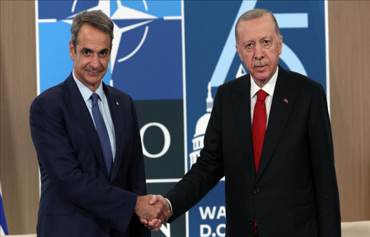 Erdogan, Mitsotakis discuss bilateral relations between Türkiye and Greece
