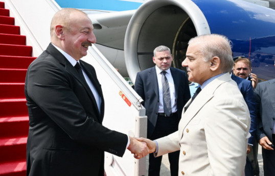 Ilham Aliyev, President of the Republic of Azerbaijan and Mohammad Shehbaz Sharif, Prime Minister of the Islamic Republic of Pakistan