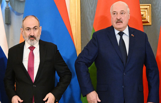 Nikol Pashinyan, the Prime Minister of Armenia and Alexander Lukashenko, the President of the Republic of Belarus