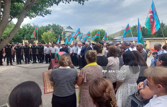 Remains of martyr Mughan Aliyev, discovered in Edilli, were buried in Azerbaijan's Fuzuli