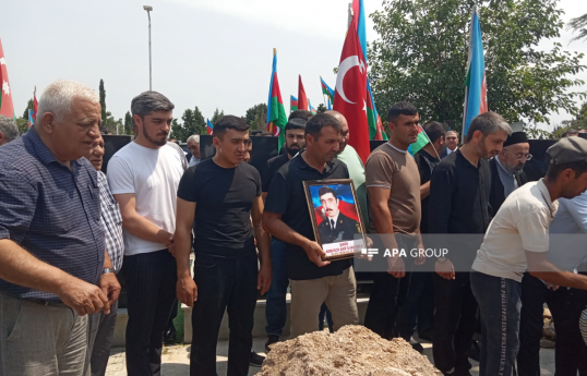 Remains of Akif Abbasov, I Garabagh War Martyr, laid to rest in Azerbaijan's Ganja
