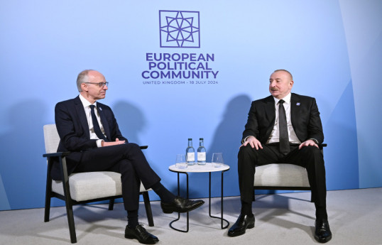 Luc Frieden, Prime Minister of the Grand Duchy of Luxembourg and Ilham Aliyev, President of the Republic of Azerbaijan