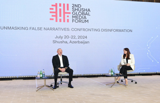 Second Global Media Forum gets underway in Shusha, President Ilham Aliyev is addressing the Forum