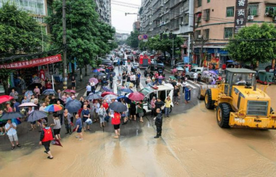 1 dead, 3 missing in northwest China heavy downpours